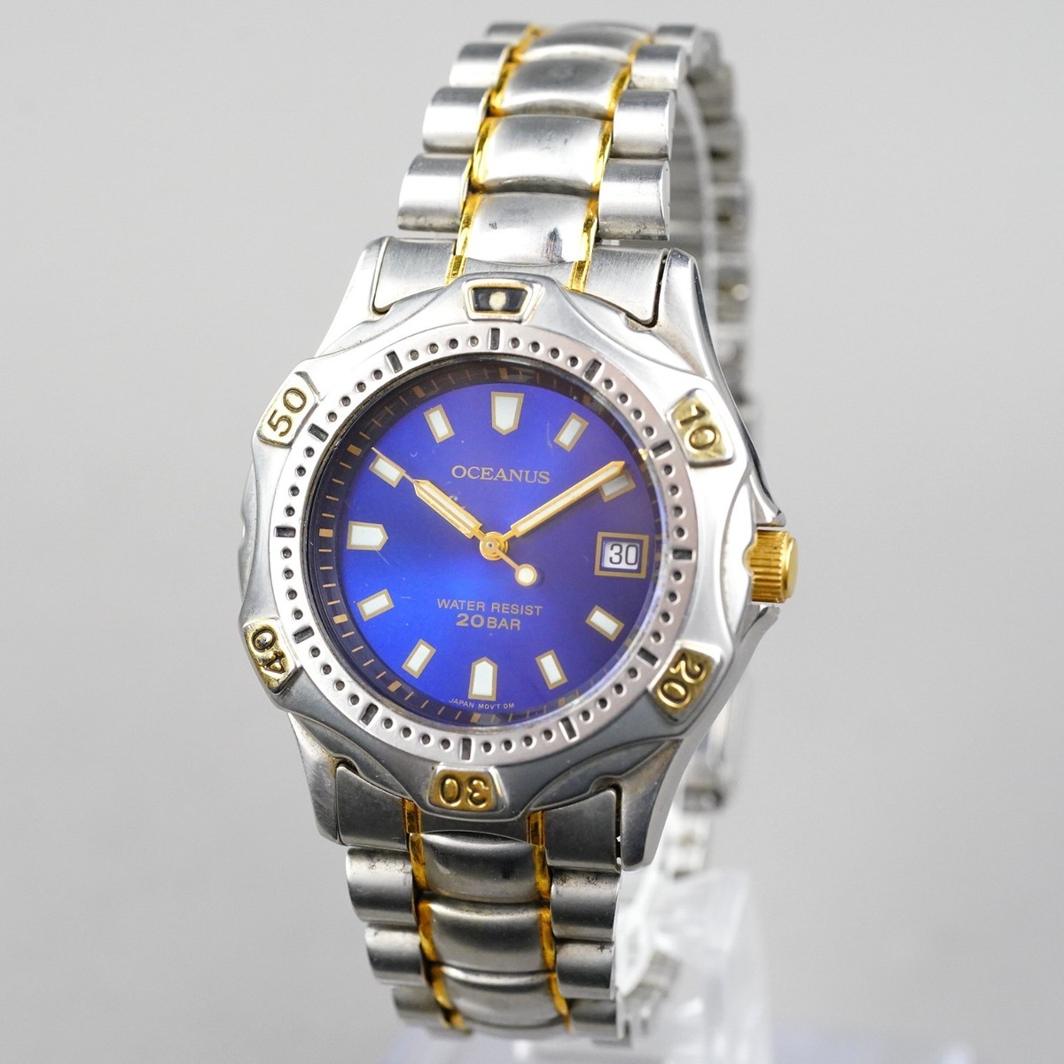 Casio Oc-700 Oceanus Divers Quartz Watch 37mm Green Dial for sale