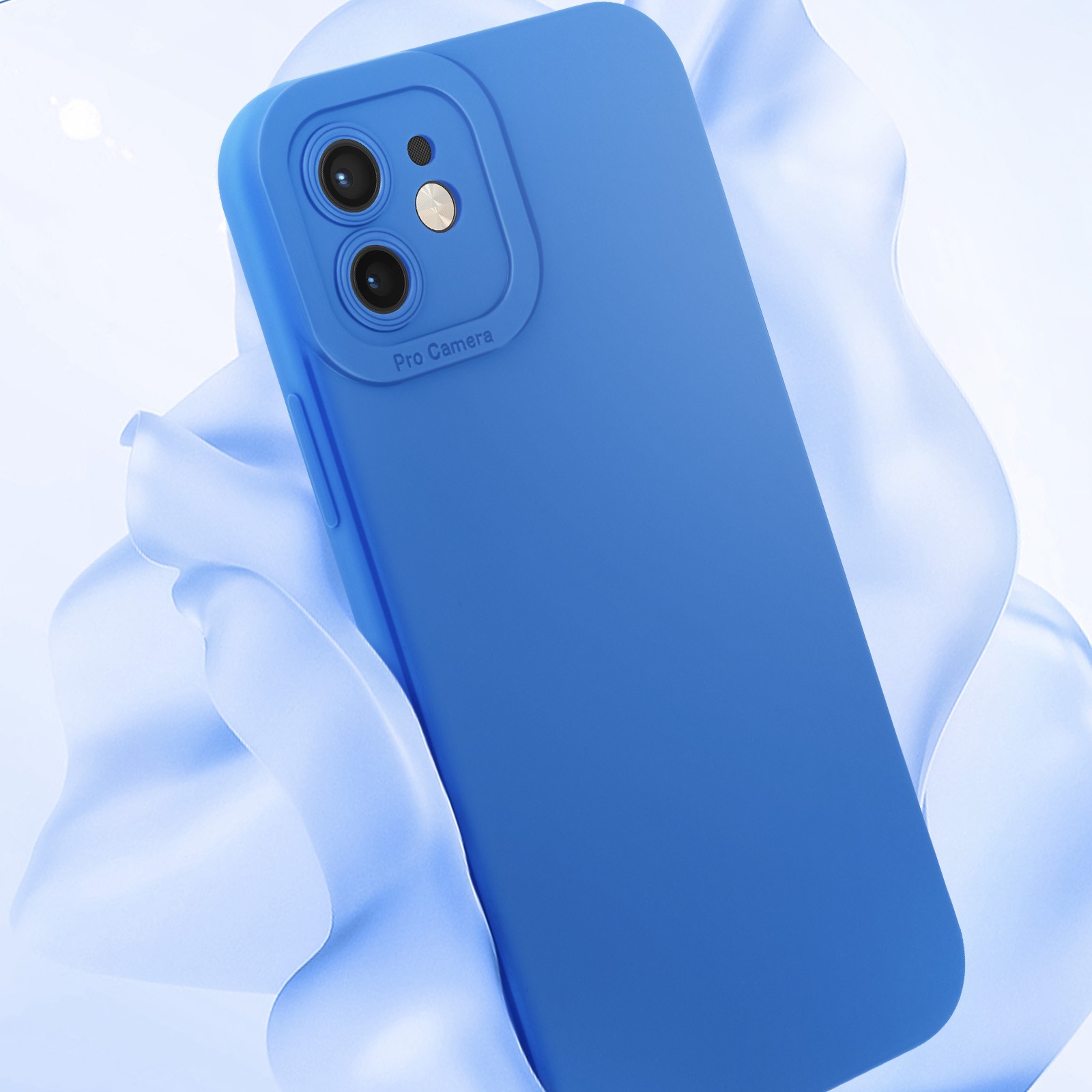 Coque iPhone 12 antichoc Avizar pour eviter les rayures de camera dos mat bleu - 4