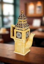 Small London Big Ben Ceramic Teapot 16cm Height | 2-Piece Ceramic UK Souvenir