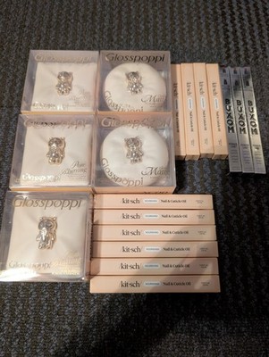 Mixed Brands Lot Glosspoppi Foundation, Buxom Eyeliners, Kitsch Cuticle Oil