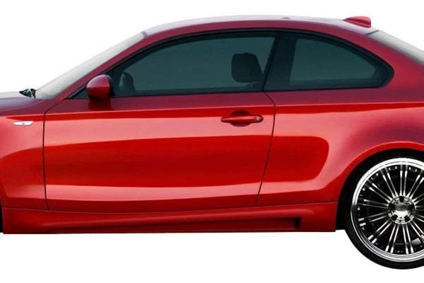 For BMW 128i 08-13 M Sport Style Fiberglass Side Skirt Rocker Panels Unpainted Foto 2 de 4