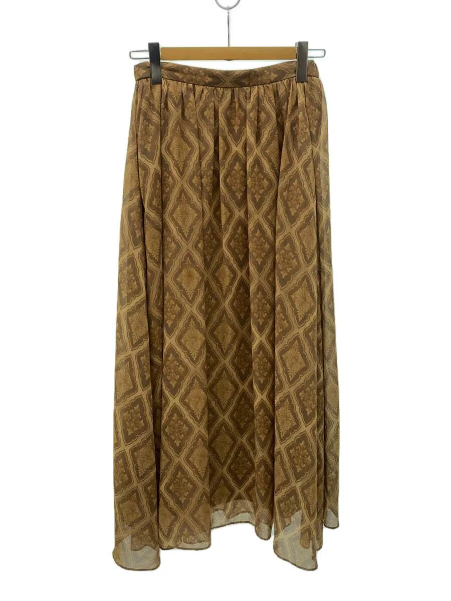 AMERI Long Skirt M Polyester BRW All Over Pattern - image 1