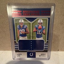 2024 Panini Rookies & Stars Team Duals Latu Mitchell Colts /299 Memorabilia