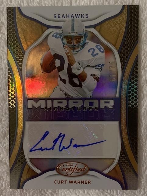 2022 Panini Certified Signatures Curt Warner Auto #MS-CW #rd 67/75 Seahawks