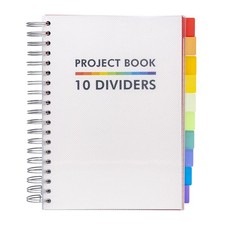 B5 Subject Notebook with 10 Repositionable Dividers for Organization   400 Pe...