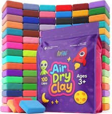 Air Dry Clay - 100 Colors, Ultra Light and Soft, Non-Toxic Modeling Clay for Ki