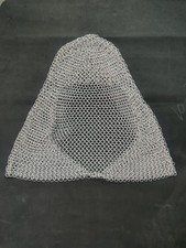 Aluminum Handmade Chainmail Coif Hood   Medieval Knight Armor Hood.