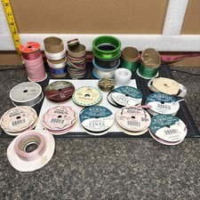 Lot of ribbon - assorted colors and patterns Preowned