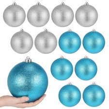12 Pcs 6 Inch Large Christmas Ball Ornaments Glitter Extra Large Christmas Or...