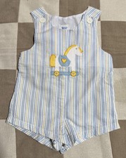 VTG Nursery Rhyme baby romper featuring a rocking horse applique, 18 months Boy
