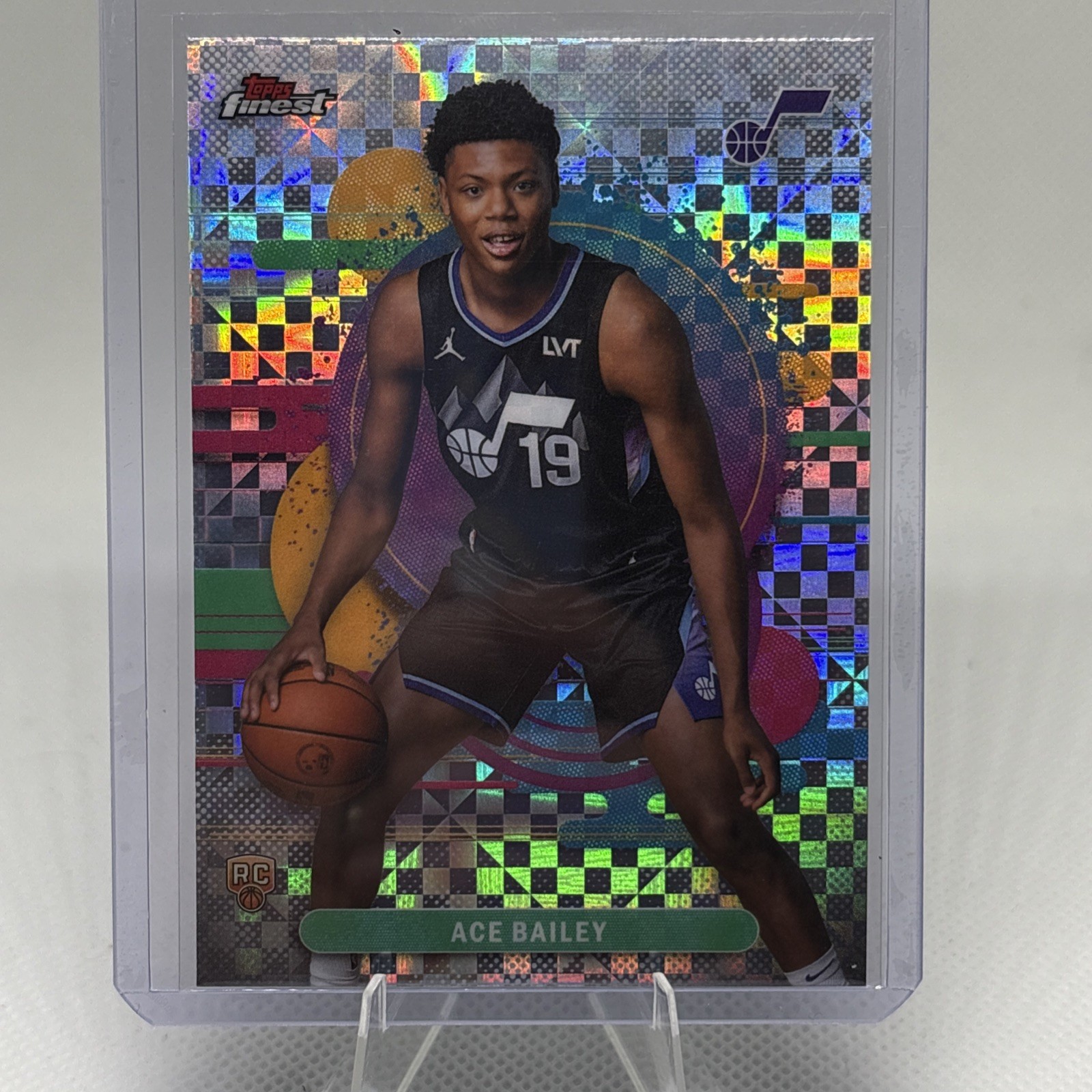 2025-26 Topps Finest Ace Bailey Uncommon X-Fractor (RC) #105 Utah Jazz
