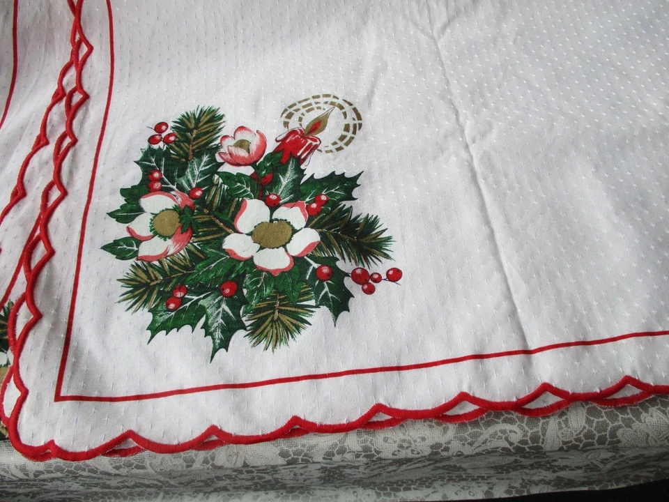 Tischdecke Mitteldecke Kerze Zweige