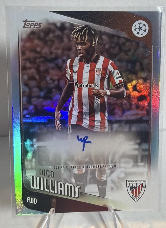2025-26 Topps UEFA Club Competitions Nico Williams #BA-NW Auto