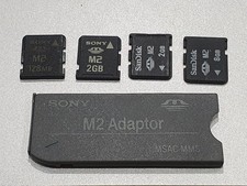 SONY M2 Memory Stick Micro Adapter + 4x Memory Cards Card 2GB 8GB 128MB SanDisk