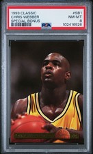 1993 CLASSIC #SB1 CHRIS WEBBER RC PSA 8 SPECIAL BONUS HOF ROOKIE BASKETBALL CARD