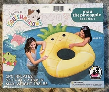 Squishmallows Maui the Pineapple 53” Inflatable Pool Float New & Free Shipping!
