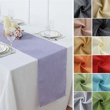 14x108" Faux Burlap Linen Polyester TABLE RUNNER Wedding Party Event Decorations