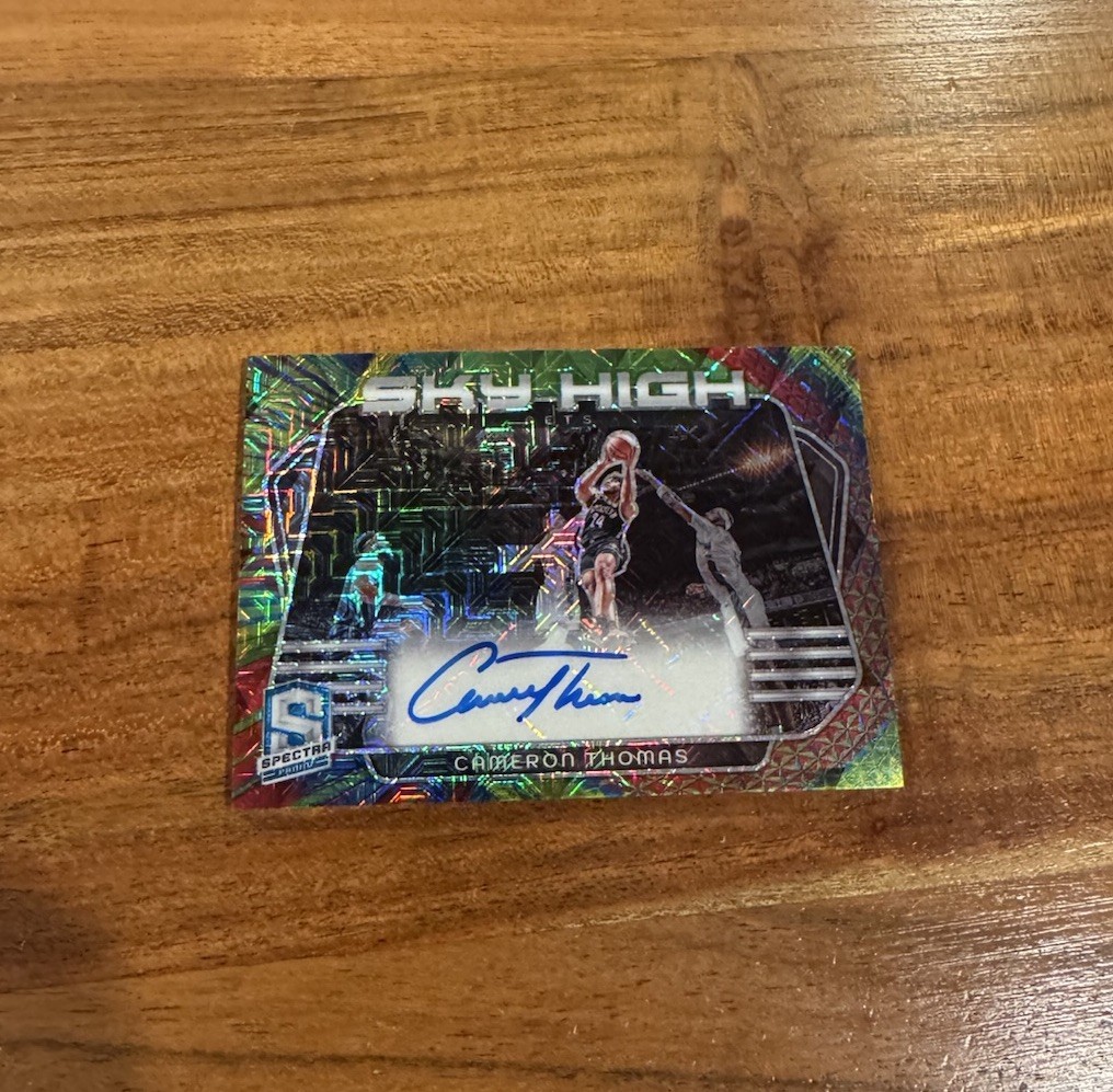 99シリ Cameron Thomas Limited Rookie Auto Cameron Thomas 2023-24 Panini Spectra Sky High Meta Mojo Prizm /25
