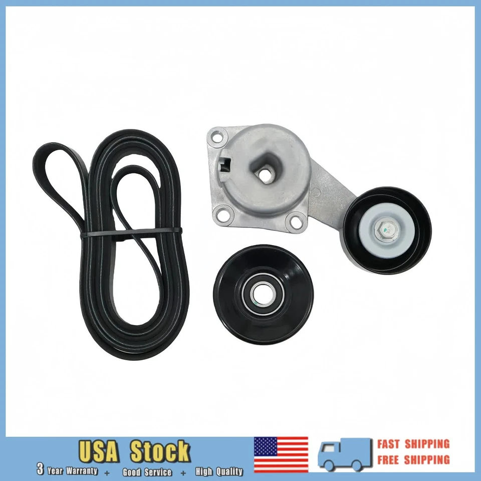 3X For Ford E-150 E-250 E-350 Super Duty Serpentine Belt Tensioner Pulley Kit US - Imagem 2 de 4
