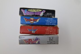 Dragon Quest 1 2 3 4 Famicom lot Japan Box *US Seller* *Works*