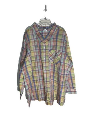 CW Classics 3X Multicolor Plaid Roll-Tab Button Shirt