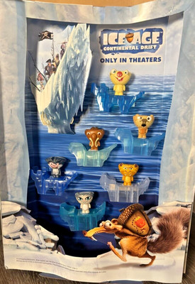 2012 Ice Age: Continental Drift Collectible Happy Meal Toy Display