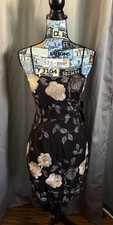 Lulus Floral Embroidered Mesh Slip Midi Dress Lined Spaghetti Strap
