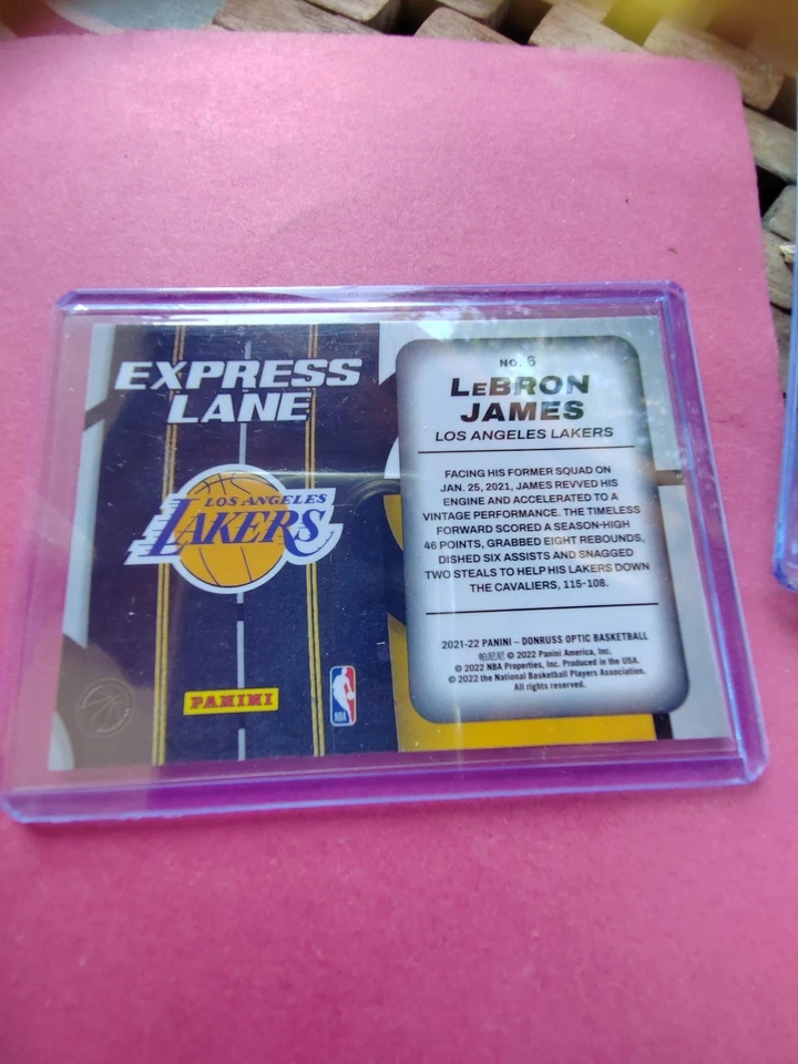 LeBron James Los Angeles Lakers Carte Basket-ball NBA Express Lane Optic - Photo 3/3