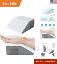 10-Inch Cooling Gel Memory Foam Leg Elevation Pillow for Pain Relief & Comfort