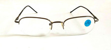 NWT Vintage 90's Rectangle Metal Semi-Rimless Reading Glasses 1.25 Gunmetal 