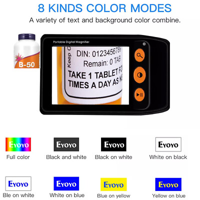 Electronic 3.5inch Digital Video Magnifier 2X-25X Low Vision Reading Aid Machine