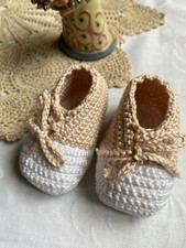 Scarpine Neonato Unisex 0-3 mesi - fatte a mano 