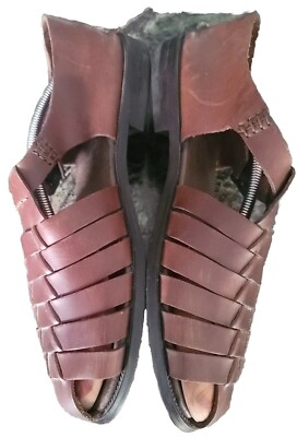 Pronto UOMO Firenza Mens Size 10 Fisherman Sandals Brown Leather Strappy Born Shoes Murphy Fisherman Sandals, Rust - Brown | Sandals  main image 4