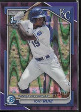2024 Bowman Tony Ruiz BCP-80 1st Purple Lava Refractor /250 | Kansas City Royals
