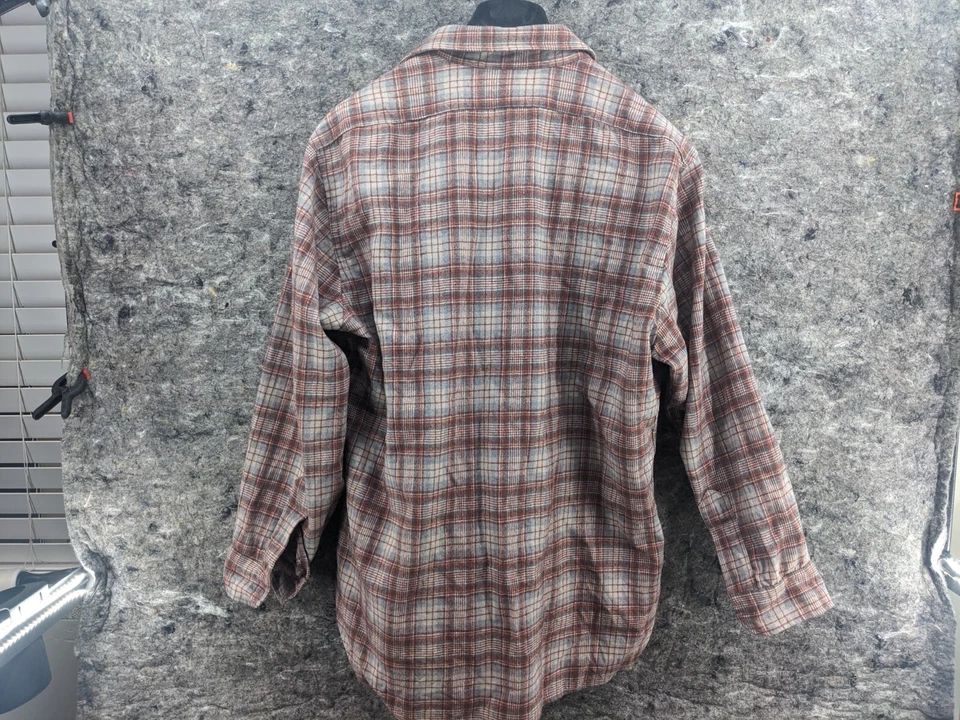 Vintage Pendleton Red Mens Plaid Board Shirt Pure Virgin Wool XL - Image 3 of 4