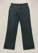 Duluth Trading Flex Fire Hose Khakis Pants Men's 38×36 Black Straight (37×34)