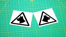 2x Small Dog Unit K9 Security Car Bumper Sticker - Window Tailgate Vinyl Decal
