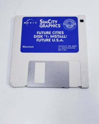 Sim City Graphics Future Cities Disk 1 Future USA Macintosh 1990