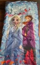 Disney Frozen Elsa Anna Sleeping Bag Sleepover Slumber Zippered Bag