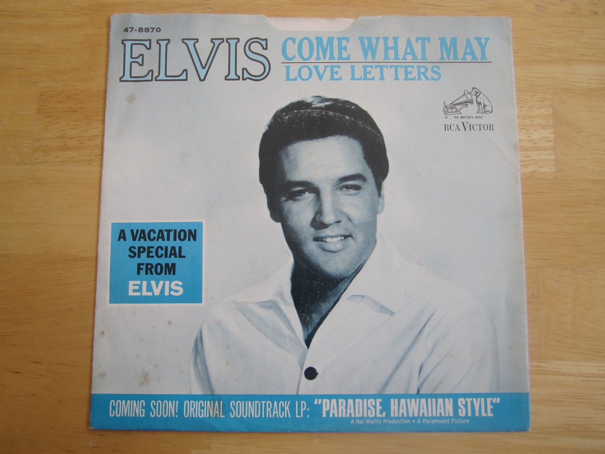 Elvis Presley 45rpm record & Picture Sleeve, Love Letters/Come