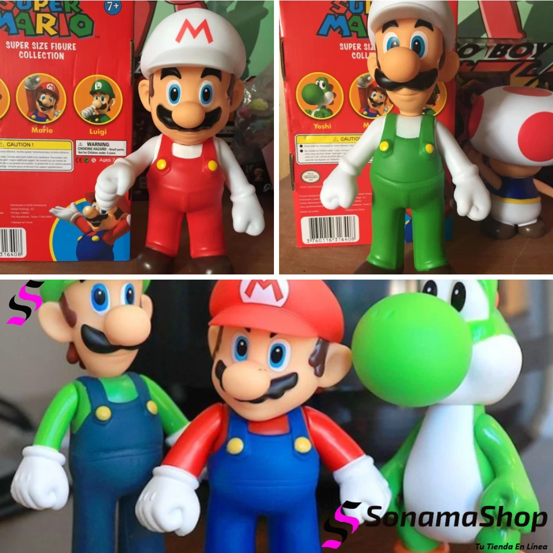 Kit 2 Figuras Pvc 12cm Mario E Luigi - Super Mario Bros