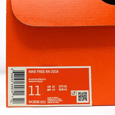 Size 11.5 - Nike Free RN 2018 Black for sale online | eBay
