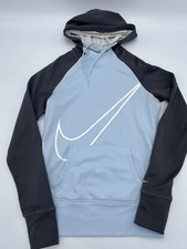 Nike Hoodie Womens XS Light Blue Pullover Therma-Fit Activewear Workout EUC