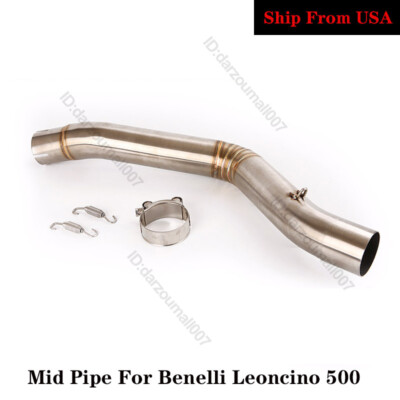 Middle Link Pipe For Benelli Leoncino 500 Mid Connect Pipe Slip On 51mm Mufflers