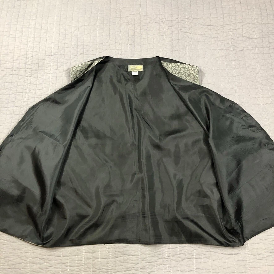 Chaleco Steven Land Hombres XL Gris Cachemira Clásico Cuello en V Academia Carrera Oficina Foto 3 de 4