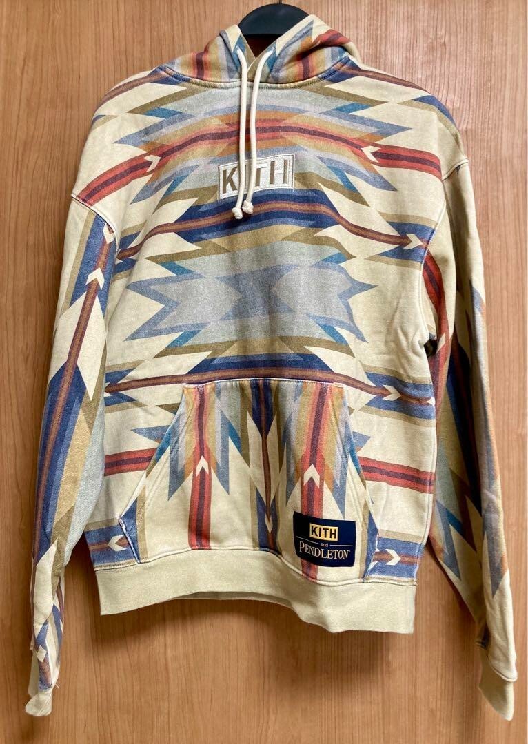 Kith x Pendleton Vintage Processing Hoodie Size XS Navy USED Good 