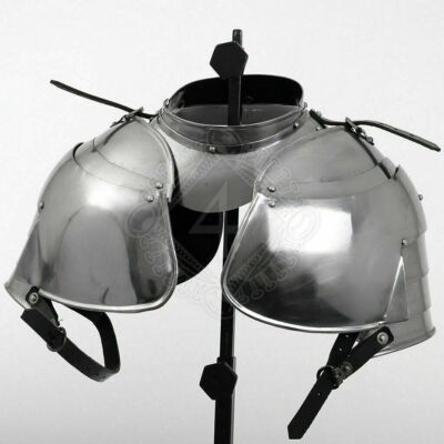 Gorget and Pauldrons Medieval Armour Armor Reenactment Role Play Costume Armor