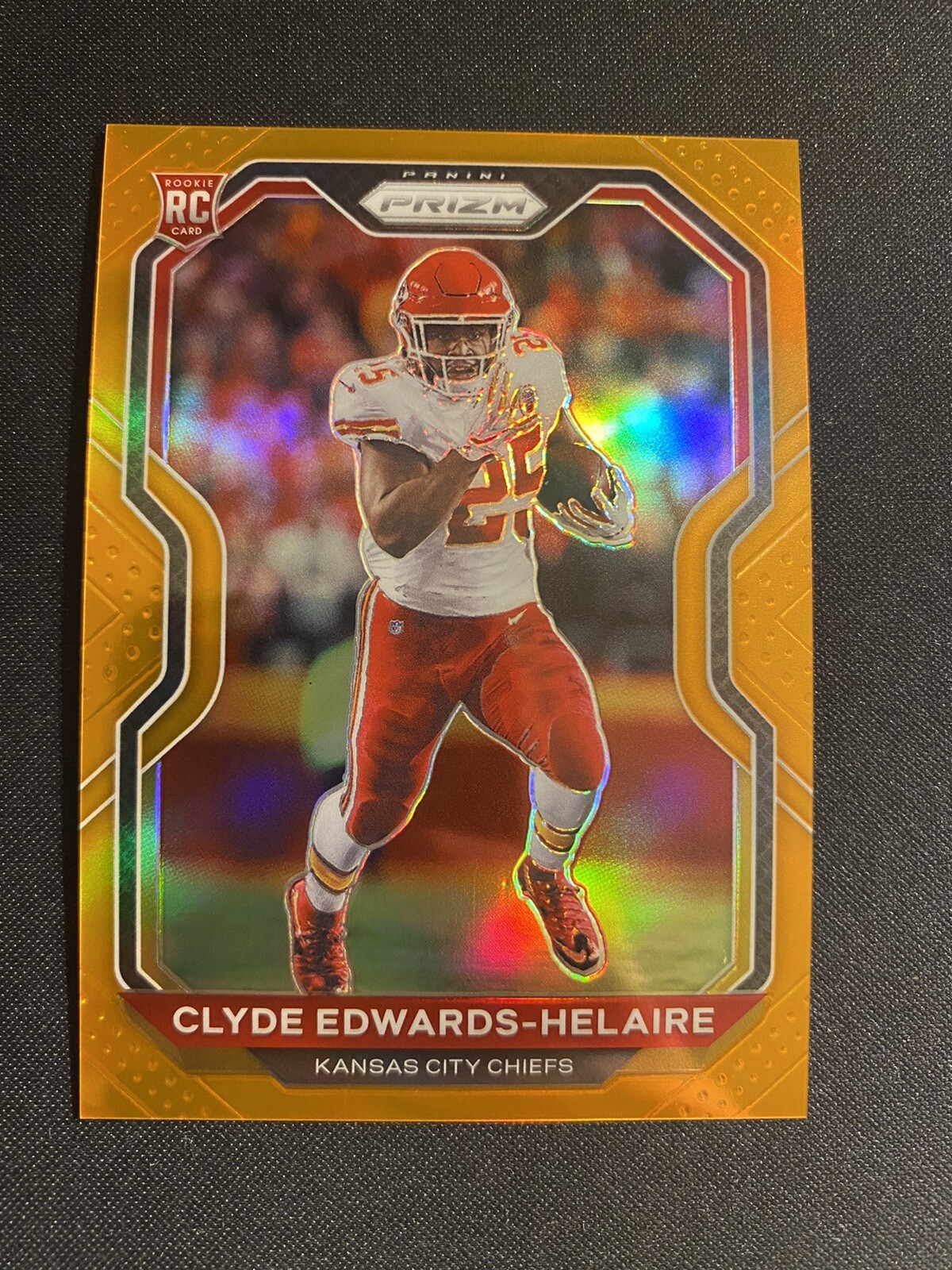 2020 Panini Prizm Rookie Orange Prizm /249 Clyde Edwards-Helaire #328 Rookie RC