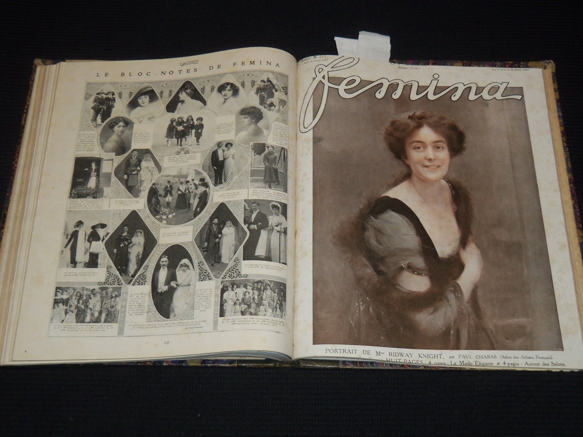 1911-1912 FEMINA WOMAN'S FRENCH FASHION MAGAZINE BOUND 1911-1912 FEMINA WOMAN'S FRENCH FASHION MAGAZINE BOUND