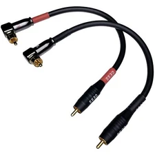 CESS-167-6i RCA Right Angle to Straight Type Male to Male Preamp Jumpers Patc...